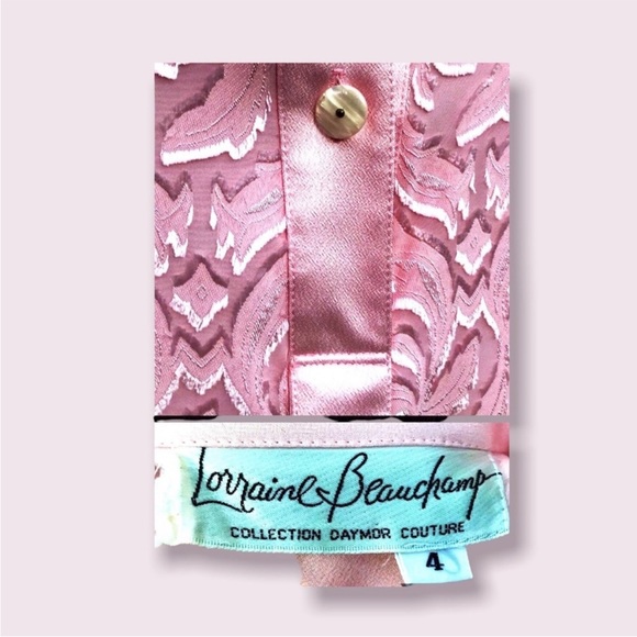 Retro Pink Satin Dress - Picture 9 of 10